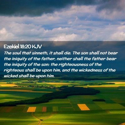 Ezekiel 18:20 KJV Free Bible Images