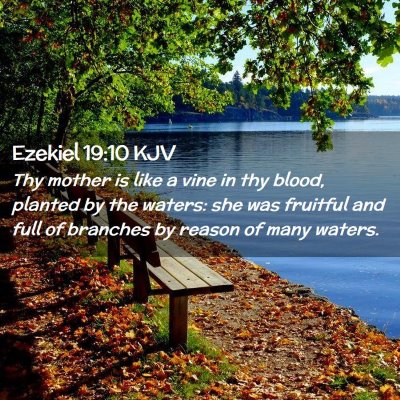 Ezekiel 19:10 KJV Free Bible Images