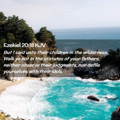 Ezekiel 20:18 KJV Free Bible Images