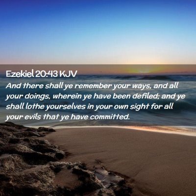 Ezekiel 20:43 KJV Free Bible Images