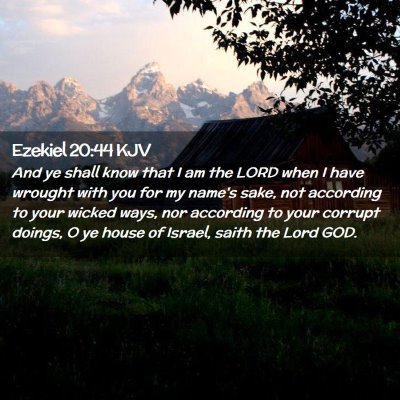 Ezekiel 20:44 KJV Free Bible Images