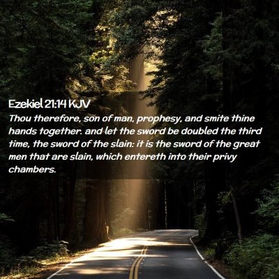 Ezekiel 21:14 KJV Free Bible Images