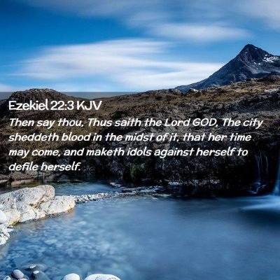 Ezekiel 22:3 KJV Free Bible Images