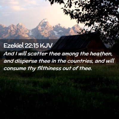 Ezekiel 22:15 KJV Free Bible Images