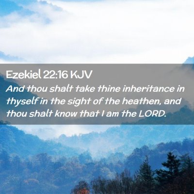 Ezekiel 22:16 KJV Free Bible Images