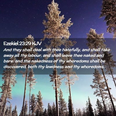 Ezekiel 23:29 KJV Free Bible Images