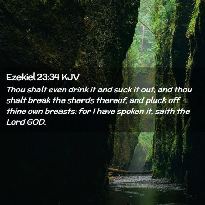 Ezekiel 23:34 KJV Free Bible Images