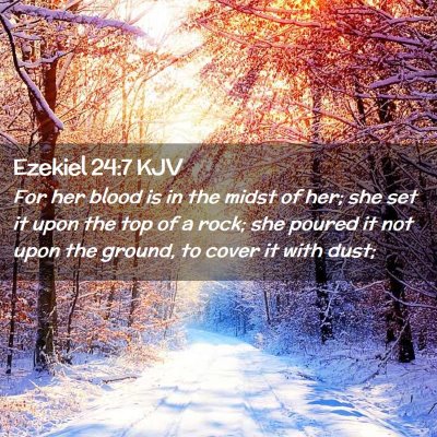 Ezekiel 24:7 KJV Free Bible Images