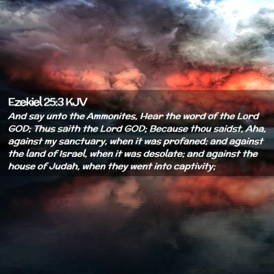 Ezekiel 25:3 KJV Free Bible Images