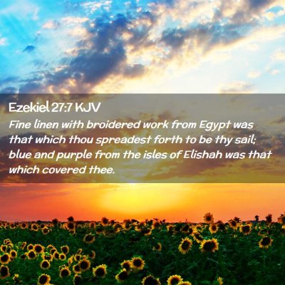 Ezekiel 27:7 KJV Free Bible Images