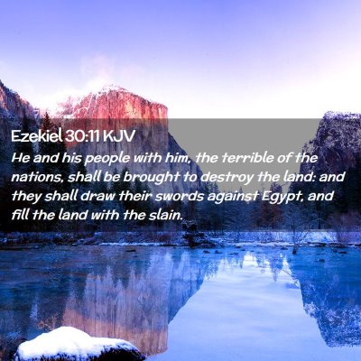 Ezekiel 30:11 KJV Free Bible Images