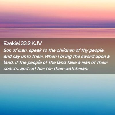 Ezekiel 33:2 KJV Free Bible Images