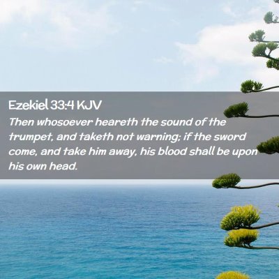 Ezekiel 33:4 KJV Free Bible Images