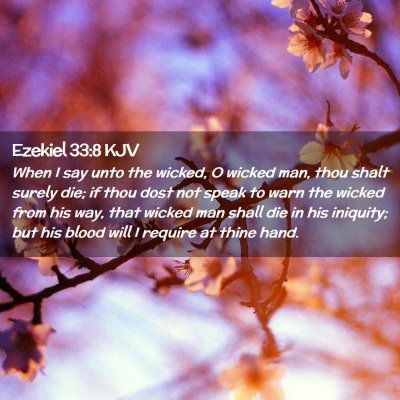 Ezekiel 33:8 KJV Free Bible Images