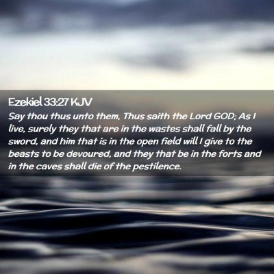 Ezekiel 33:27 KJV Free Bible Images