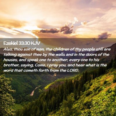 Ezekiel 33:30 KJV Free Bible Images