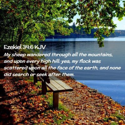 Ezekiel 34:6 KJV Free Bible Images