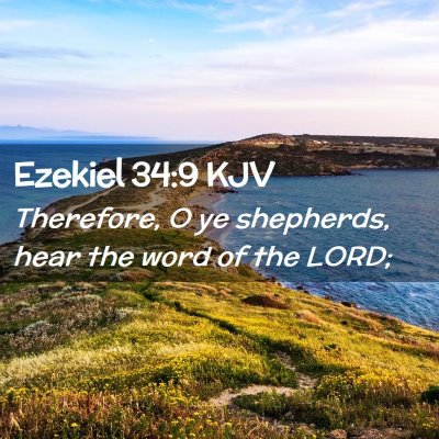 Ezekiel 34:9 KJV Free Bible Images