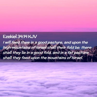 Ezekiel 34:14 KJV Free Bible Images