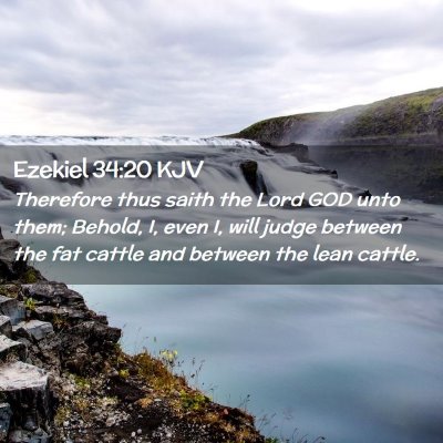 Ezekiel 34:20 KJV Free Bible Images