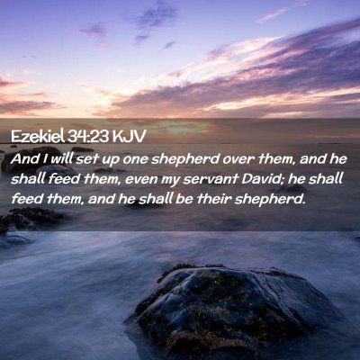 Ezekiel 34:23 KJV Free Bible Images