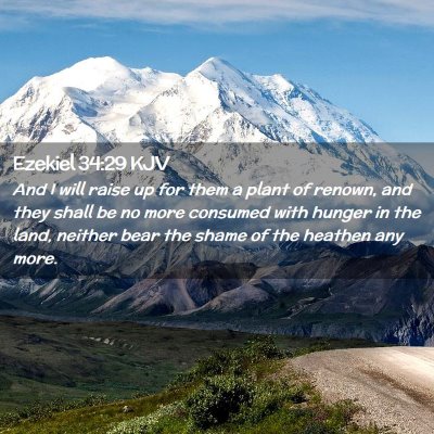 Ezekiel 34:29 KJV Free Bible Images