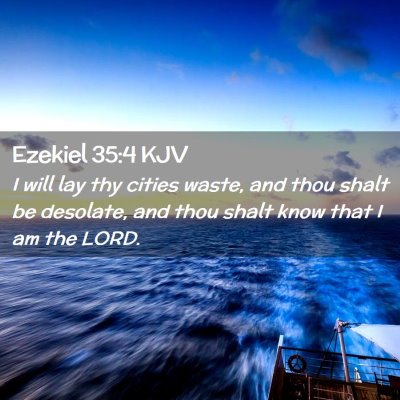 Ezekiel 35:4 KJV Free Bible Images