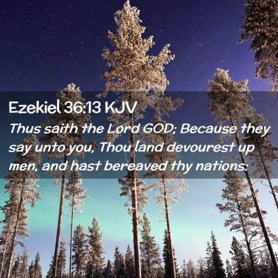 Ezekiel 36:13 KJV Free Bible Images