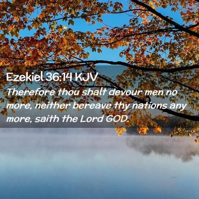 Ezekiel 36:14 KJV Free Bible Images