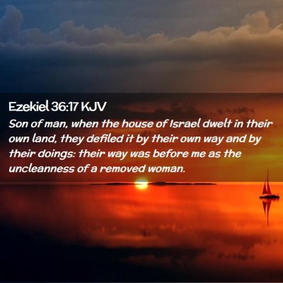 Ezekiel 36:17 KJV Free Bible Images