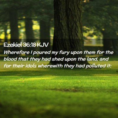 Ezekiel 36:18 KJV Free Bible Images