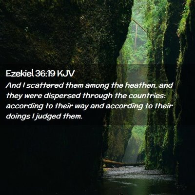 Ezekiel 36:19 KJV Free Bible Images