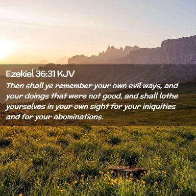 Ezekiel 36:31 KJV Free Bible Images