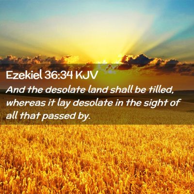 Ezekiel 36:34 KJV Free Bible Images