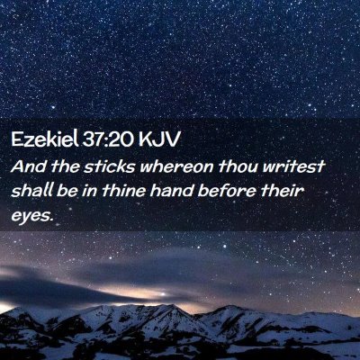 Ezekiel 37:20 KJV Free Bible Images