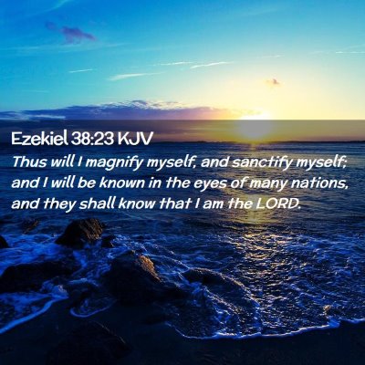 Ezekiel 38:23 KJV Free Bible Images