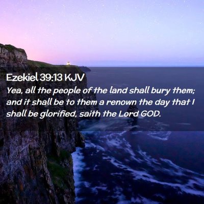 Ezekiel 39:13 KJV Free Bible Images