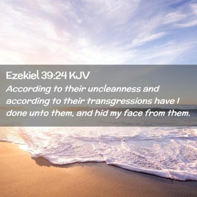 Ezekiel 39:24 KJV Free Bible Images