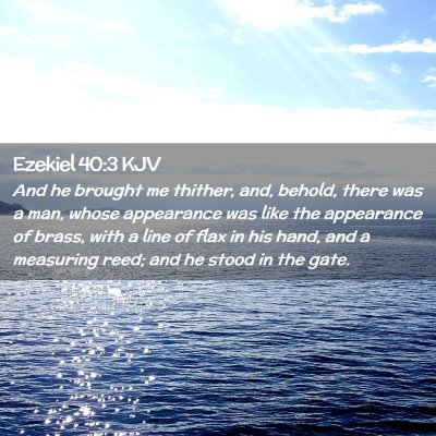 Ezekiel 40:3 KJV Free Bible Images