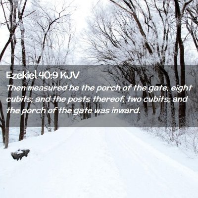 Ezekiel 40:9 KJV Free Bible Images