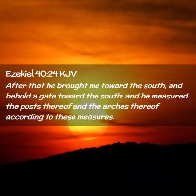 Ezekiel 40:24 KJV Free Bible Images