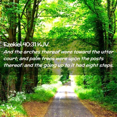 Ezekiel 40:31 KJV Free Bible Images