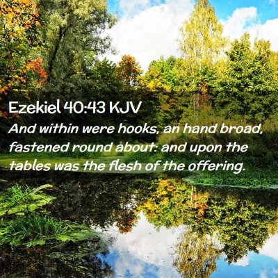 Ezekiel 40:43 KJV Free Bible Images