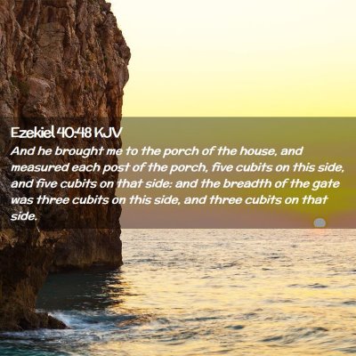 Ezekiel 40:48 KJV Free Bible Images