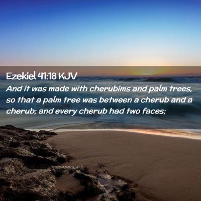 Ezekiel 41:18 KJV Free Bible Images