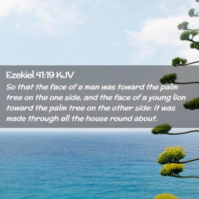 Ezekiel 41:19 KJV Free Bible Images