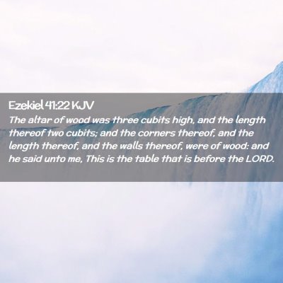 Ezekiel 41:22 KJV Free Bible Images