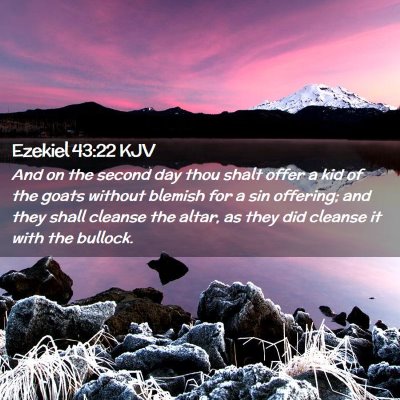 Ezekiel 43:22 KJV Free Bible Images