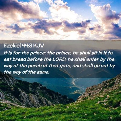 Ezekiel 44:3 KJV Free Bible Images