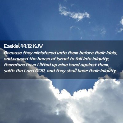 Ezekiel 44:12 KJV Free Bible Images